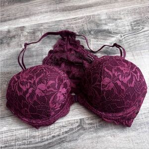 Victoria's Secret Lace Bralette in Rich Burgundy